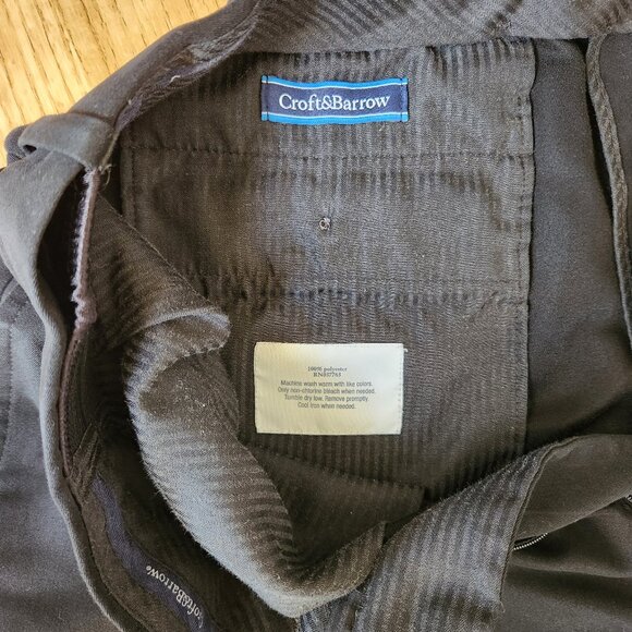 Croft & Barrow Mens Black 38x32 Pants - Picture 7 of 10